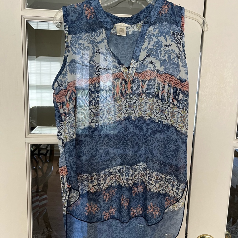 Ladies, sheer sleeveless top